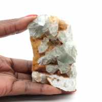 Fluorita bruta para decoração: Cristais verdes de Marrocos Fluorita bruta para decoração: Cristais verdes de Marrocos