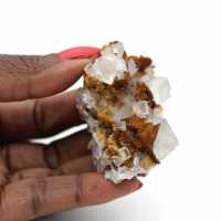 Fluorita Verde em Miniatura: Cristal Marroquino sobre Rocha Fluorita Verde em Miniatura: Cristal Marroquino sobre Rocha