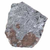 Pirolusita cristalizada sobre matriz, mineral do Marrocos