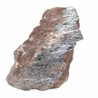 Cristalização de pirolusita do Marrocos, espécime bruto