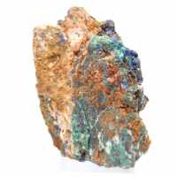 Duo de malaquita e azurita em matriz