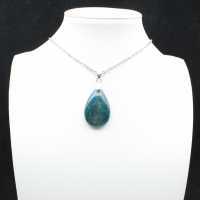 Pingente de Apatita Azul de Madagascar - Pequeno Espécime Precioso