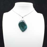 Pingente de Jaspe Verde de Madagascar - Mineral Natural