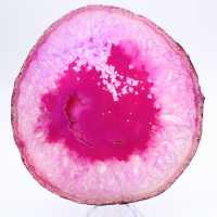 Ágata fatiada com tonalidade rosa natural