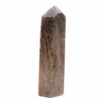 Prisma Mineral de Microclina - Autêntica Pedra da Lua Negra