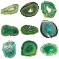 Fatia de ágata verde natural – Peça decorativa 250 g