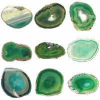 Fatia de ágata verde natural – Peça decorativa 250 g