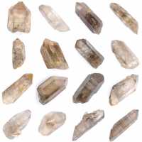 Cristal de quartzo fumê biterminado