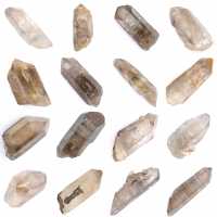 Cristal de quartzo fumê biterminado
