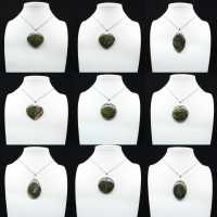 Ronde groene opaal hanger