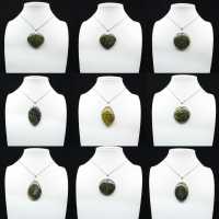 Ronde groene opaal hanger