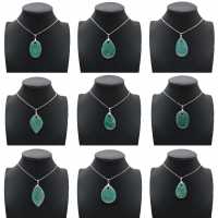 Pingente de amazonita oval