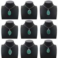 Pingente de amazonita oval