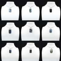 Pendente retangular labradorita