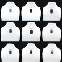 Pendente retangular labradorita