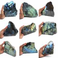 Labradorite polida unilateralmente, item de colecionador