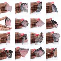 Fatia de rodonita polida qualidade para decoração