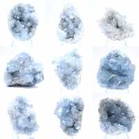 Geodo celestita azul, formação natural de Madagascar