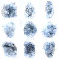 Geodo celestita azul, formação natural de Madagascar