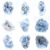 Geodo celestita azul, formação natural de Madagascar Geodo celestita azul, formação natural de Madagascar