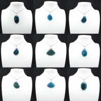 Pingente de apatita azul de Madagascar - Pedra natural