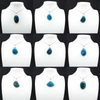 Pingente de apatita azul de Madagascar - Pedra natural