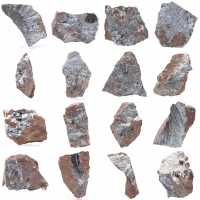 Pirolusita, espécime autêntico em matriz