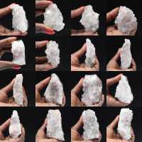 Quartzo bruto de Marrocos, cristais com inclusões de goethita.