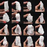 Quartzo bruto de Marrocos, cristais com inclusões de goethita.