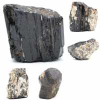 Cristal de turmalina negra