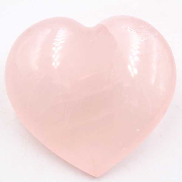 Coração de quartzo rosa
