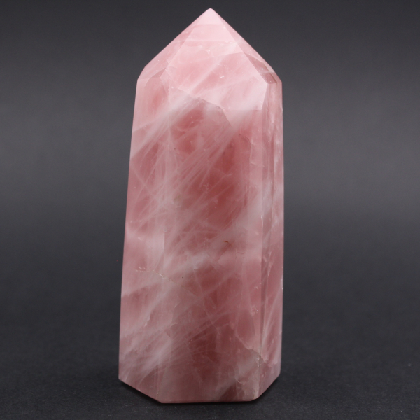 Prisma de quartzo rosa