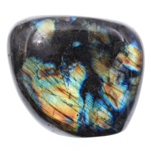 Pedra de labradorita multicolorida para ornamento