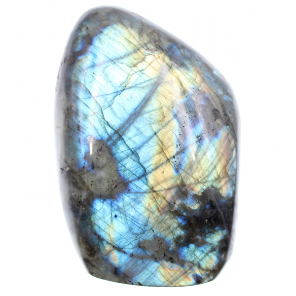 Pedra Labradorita em Bloco Polido Azul