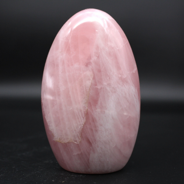 Bloco de quartzo rosa natural polido