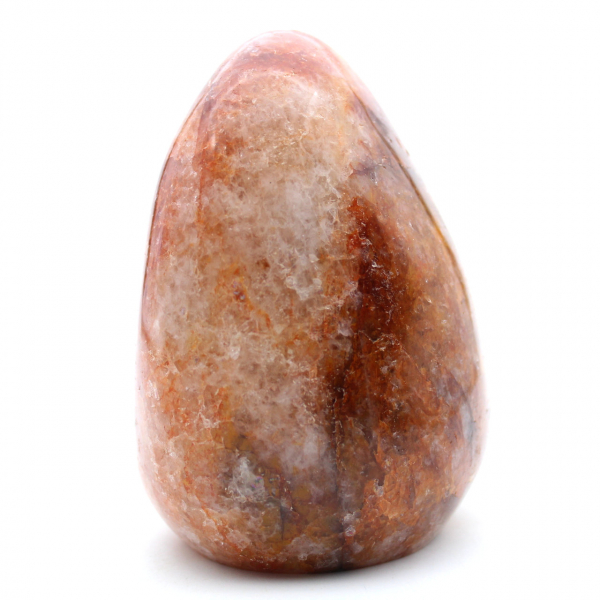 Pedra de quartzo vermelho polido