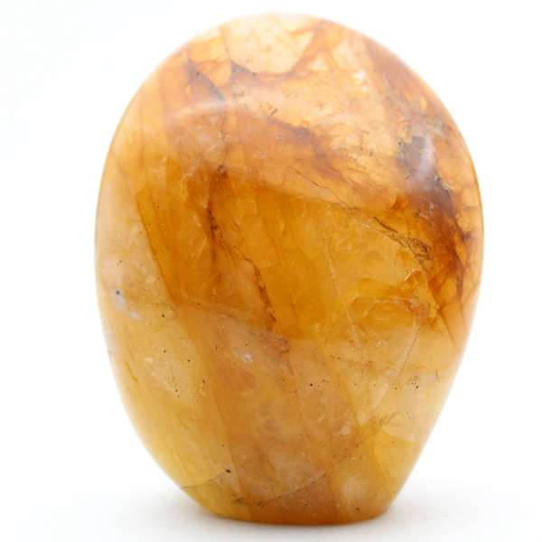 Pedra de quartzo amarelo natural