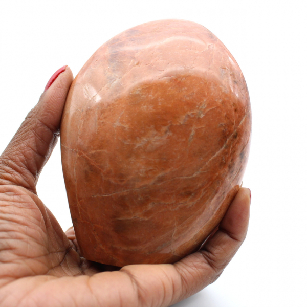 Pedra lunar rosa de microline natural