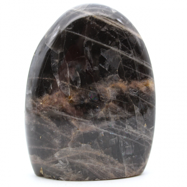 Pedra lunar preta de microline natural decorativa