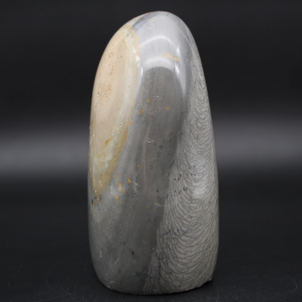 Pedra de jaspe de fita cinza de forma livre