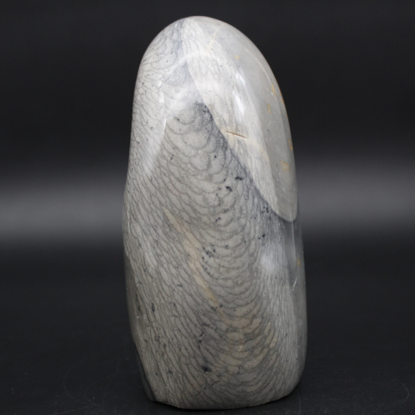 Pedra de jaspe de fita cinza de forma livre