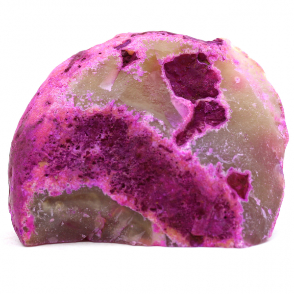 Pedra decorativa em ágata rosa