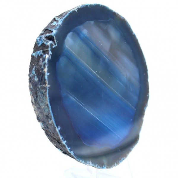 Decoração de ágata azul mineral