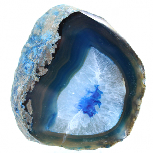 pedra decorativa ágata azul