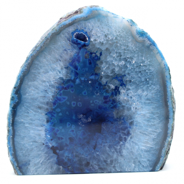 pedra decorativa ágata azul