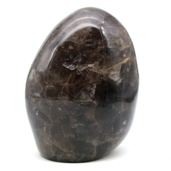 Pedra de quartzo fumê polido