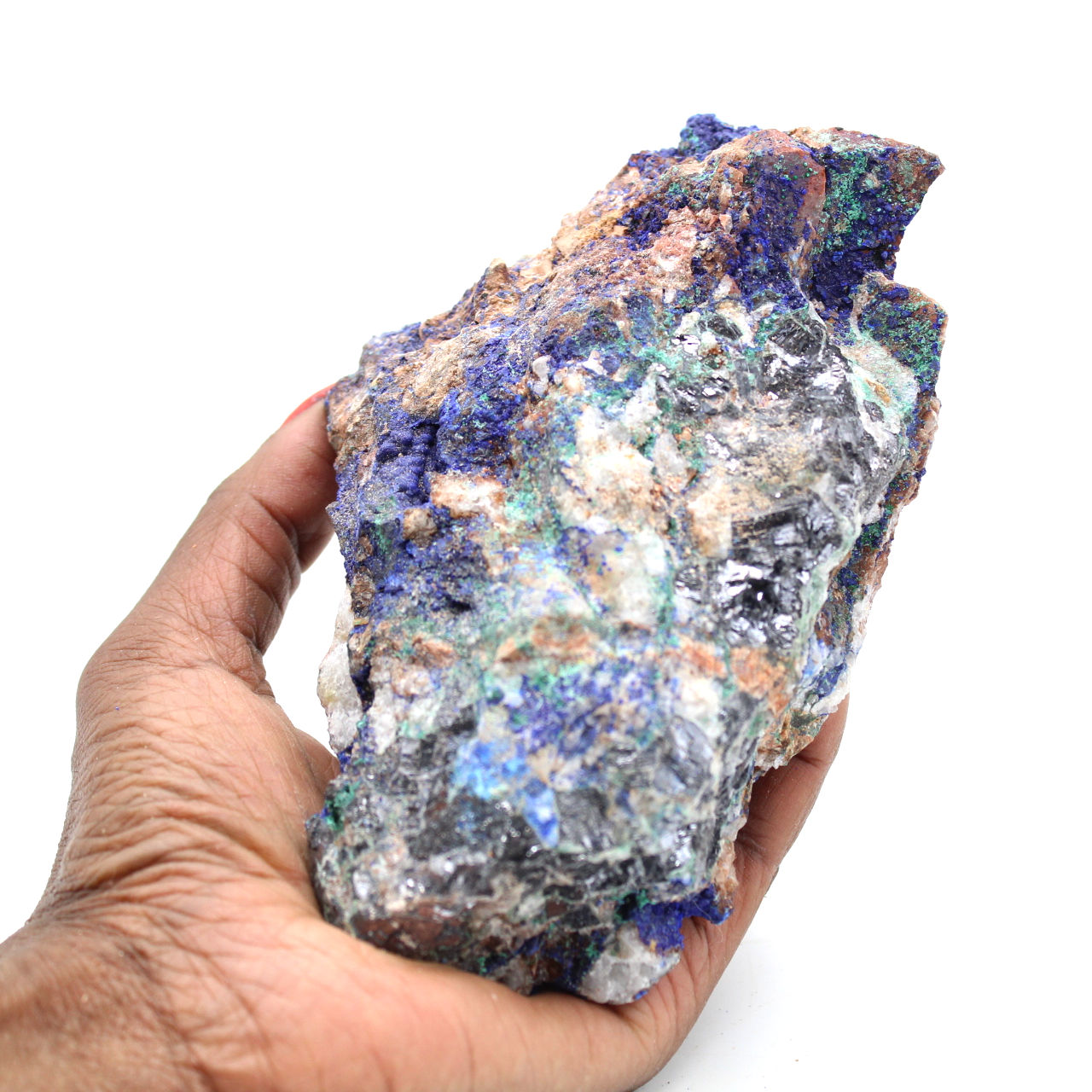 Azurita malaquita e galena
