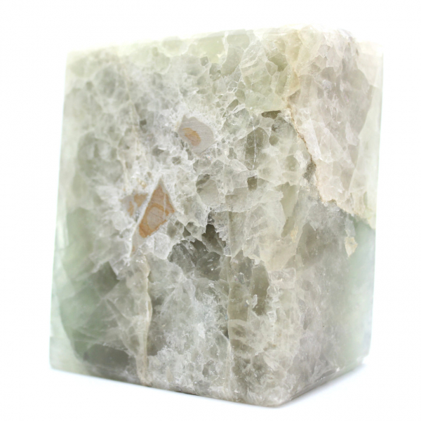 Bloco hexaedro de fluorita verde