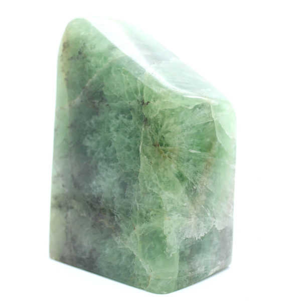 Bloco heptaedro de fluorita verde