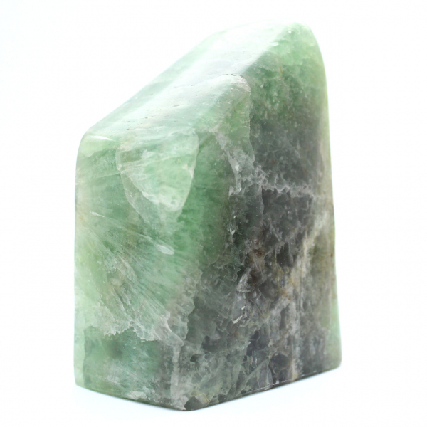 Bloco heptaedro de fluorita verde